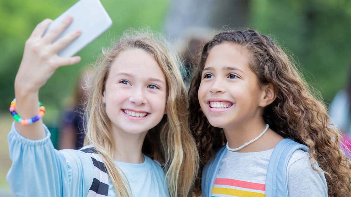 Two Girls Smiling